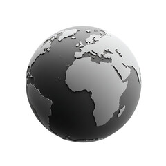 Obraz premium 3D Planet Earth Globe With Continents On Transparent Background