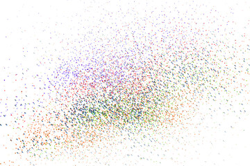 Colorful paint splash abstract background isolated on transparent background