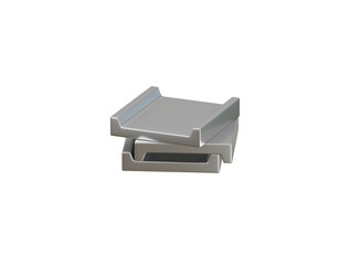 steel plate icon 3d illustration render