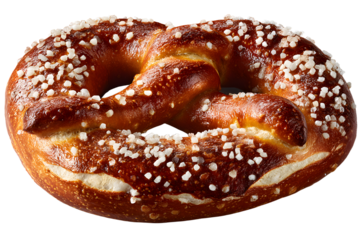 traditional german salted pretzel isolated on white or transparent png