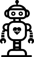 Fototapeta premium Medical Robot. Premium style design from future technology icons sign, symbol, vector, art