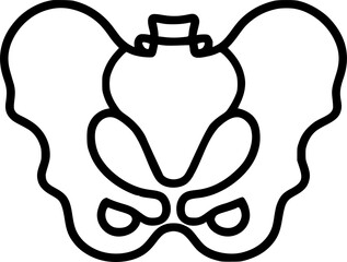 Pelvis. Simple element from internal organs collection. sign, symbol, vector, art