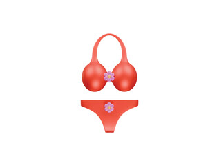 bikini icon 3d illustration render