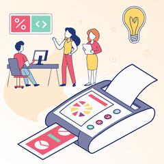 vector illustration of business people