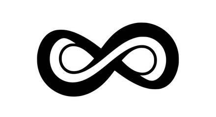 Infinity symbol minimalist in a white background beautiful