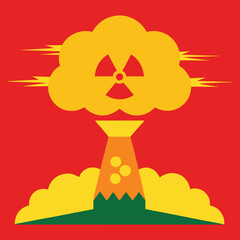 International Day Against Nuclear Tests, hydrogen bomb test, nuclear catastrophe concept design, atomic blast with mushroom