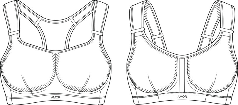 Sports bras front and back view, seamless comfort, adjustable straps, fitness wear, women's activewear essentials, supportive design, breathable fabric, workout gear