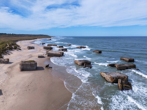 Die Vigs&oslash; Batterie in D&auml;nemark ist Teil des Atlantikwalls aus dem Zweiten Weltkrieg.