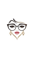 Elegant woman in eyeglasses