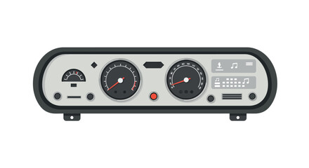 Fototapeta premium Modern dashboard design with speedometer and gauge elements on white background