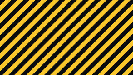 Yellow and black diagonal stripes background. Abstract warning texture with caution lines pattern. Hazard style backdrop for construction, safety, industrial design, and graphic decoration.