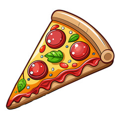 pizza on a white background