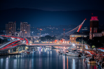 Pescara, Abruzzo, Italy, Adriatic coast, Ponte del Mare, cityscape