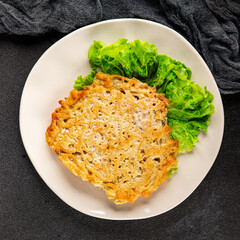 Hash brown potato rosti hash brown vegetables food tasty snack fresh delicious gourmet food background on the table rustic food top view copy space vegan and vegetarian food