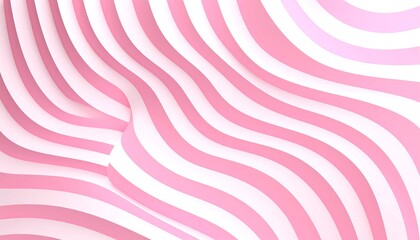 Abstract design featuring flowing, vibrant pink and white striped patterns with a dynamic visual effect.