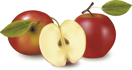red and yellow apples