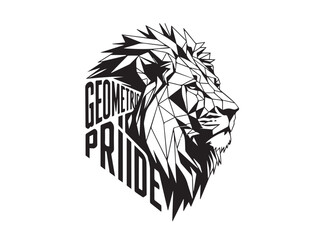 A tribal vector illustration of a wild lion head design for a tattoo or logo