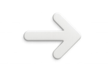 Simple white arrow pointing right on a transparent background, ideal for indicating direction or progress
