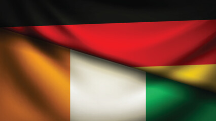 ireland and germany flag fusion design