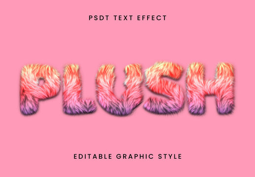 Pink And Purple Fur Soft Font Fluffy Text Effect