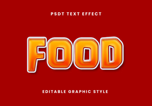 Orange And Red Food Font Bold Cartoon Fun Text Effect