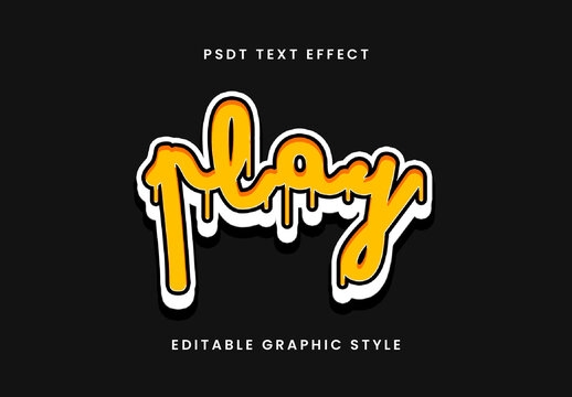 Orange And Yellow Graffiti Font Street Urban Dripping Text Effect