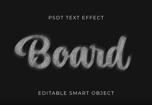 White Chalk Font Cursive Dust Blackboard Text Effect