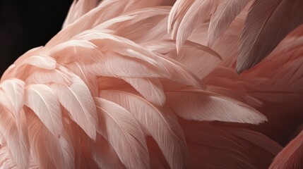 Obraz premium Close-up of soft pink flamingo feathers in elegant detail