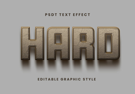 Beige And Brown Stone Font Cracked Bold Hard Text Effect