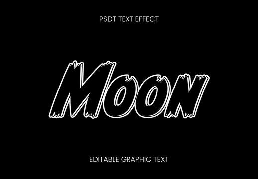 Black And White Halloween Flat Font Horror Chunky Scary Text Effect