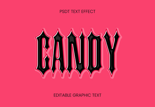 Black Halloween Flat Font Spiky Horror Gothic Text Effect