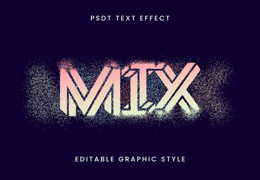 Colorful Geometric Gradient Font Abstract Paint Text Effect