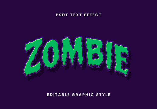 Green And Purple Halloween Flat Font Horror Slime Creepy Text Effect