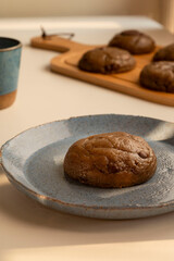 Homemade traditional cookie on a plate