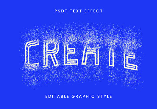 White Dust Scatter Font Bold Particle Text Effect