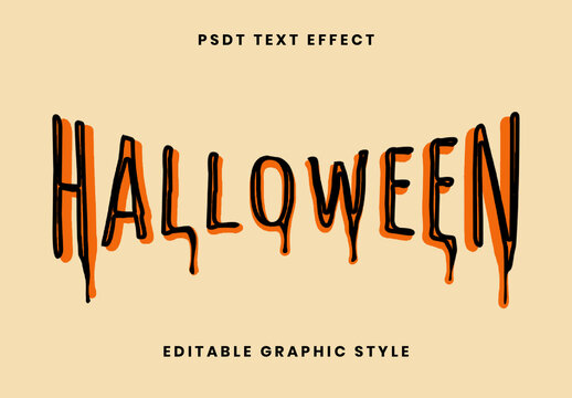 Black And Orange Halloween Font Dripping Horror Scary Text Effect