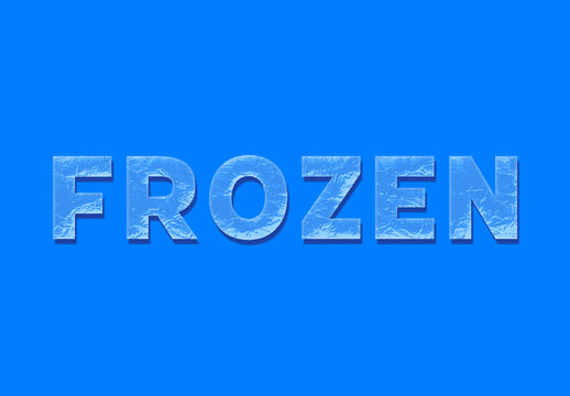 Blue Frost Font Frozen Ice Bold Text Effect