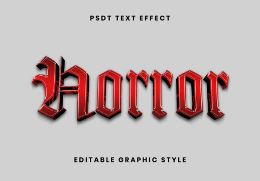 Red Halloween Font Gothic Scary Creepy Text Effect
