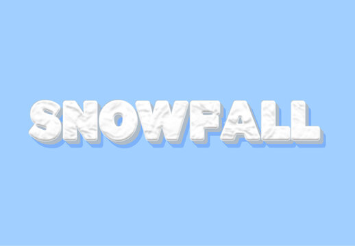 White Frost Font Snow Frozen 3D Text Effect