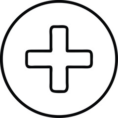 Obraz premium Medical plus and minus vector icon