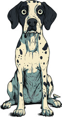 Fototapeta premium portrait of a dog with Wide Eyes