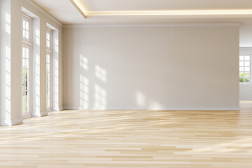 Modern luxury empty room interior with blank wall for copy space 3d render