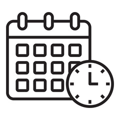 Calendar schedule time line icon
