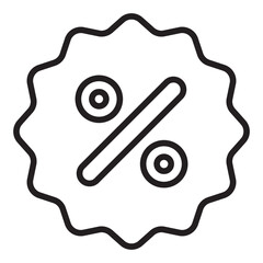 Discount label promotion line icon