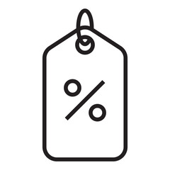 Discount price tag line icon