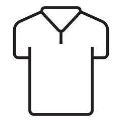 Polo shirt clothing line icon