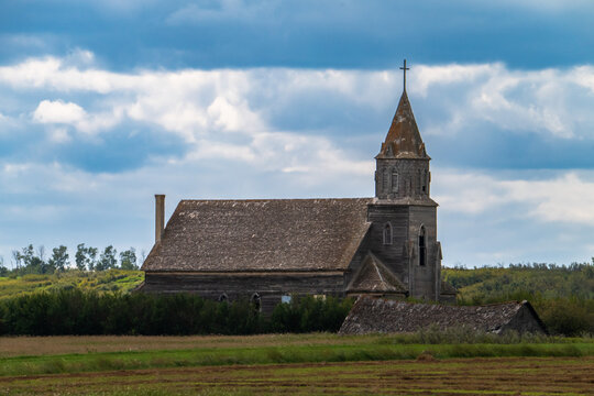 Old abandoned church in the countryside