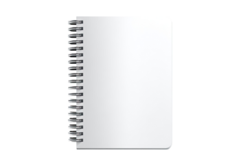 Blank spiral-bound notebook