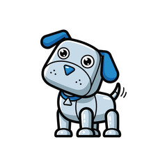 Cute Robotic Dog with Blue Ears.