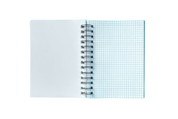 Open spiral-bound notebook with grid paper (1)